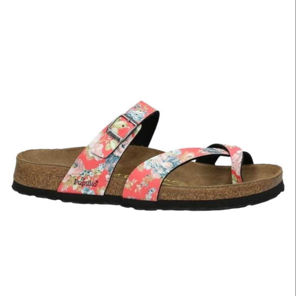 Birkenstock Shoes - Sold Birkenstock Papillio Loop Toe Floral Leather Sandals Flats shoes sz 39/8